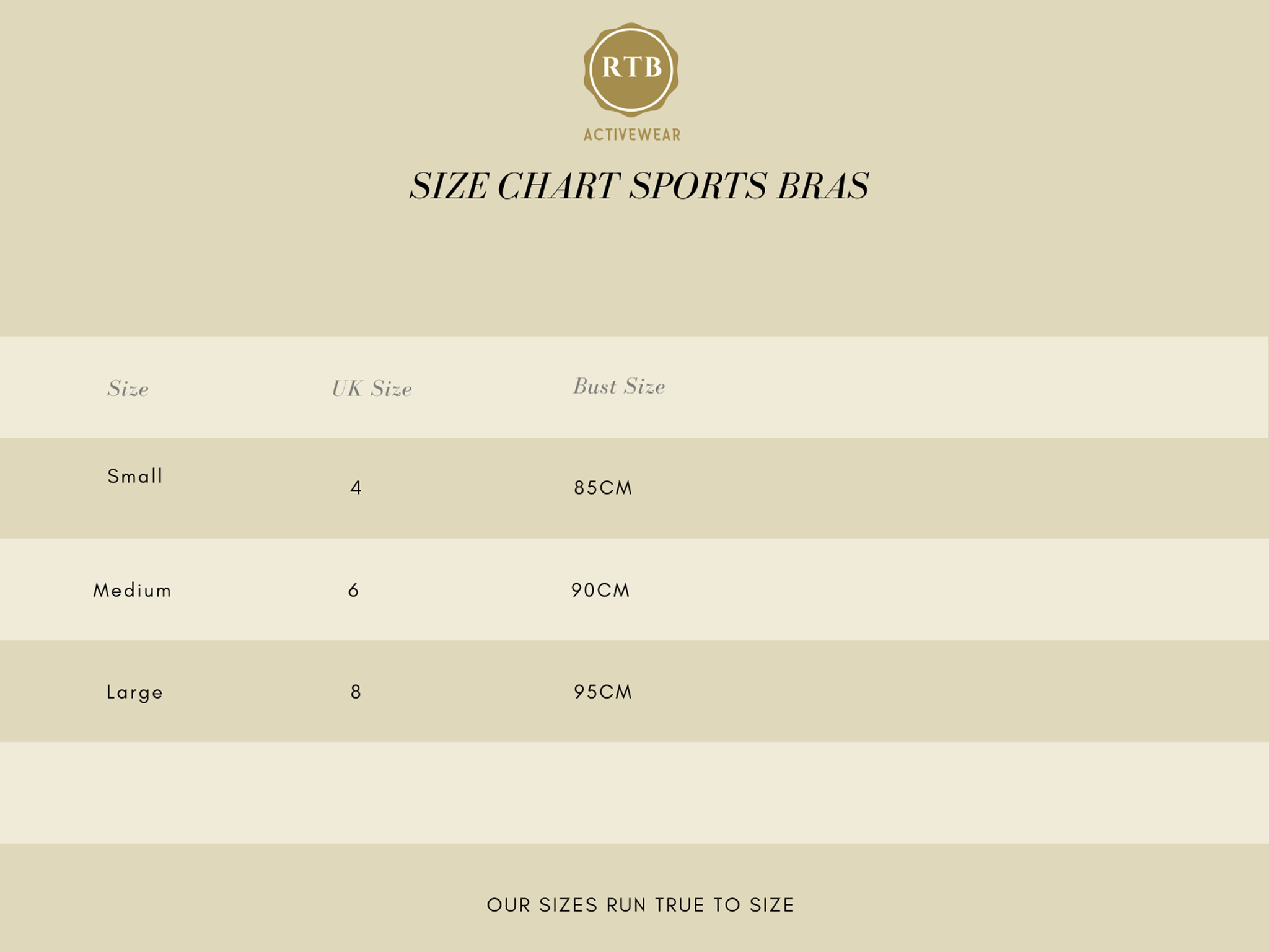 Size Chart Tops