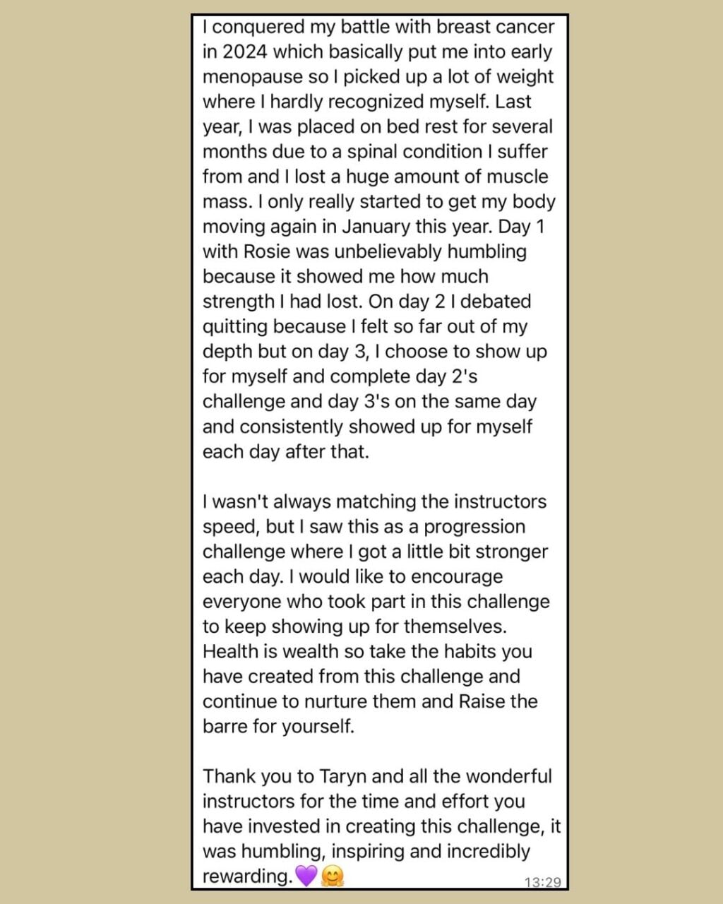 Instagram post from raisethebarreonline. This post is in position 1.
